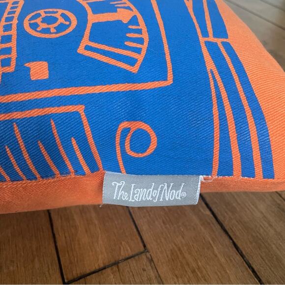 Land of Nod Retro Robot Throw Pillow Decorative Boys Bedroom Set of 2 - Picture 6 of 6